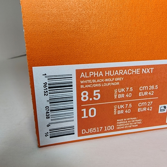 Nike Alpha Huarache NXT DJ6517-100 White Metal Baseball Cleat Men Size Various - Picture 8 of 8